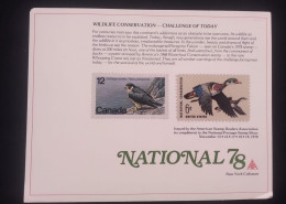 C) 1978 UNITED STATES, PRESENTATION SHEET WITH BIRDS STAMPS IN EXTITION. MINT - Other & Unclassified