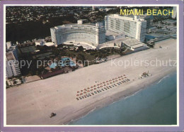 71901850 Miami_Beach Fliegeraufnahme Fontainebleau Hilton Strand - Autres & Non Classés