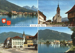 41865466 Arth Schwyz Am See Kirche Strassen Und Seepartie Arth - Autres & Non Classés
