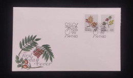 C) 1980 NORWAY, FDC, COVER WITH DOUBLE STAMP WITH FRUITS.XF - Autres & Non Classés