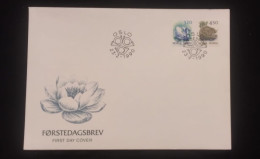 C) 1990 NORWAY, FDC TYPICAL FLOWER ART. DOUBLE STAMP.XF - Autres & Non Classés