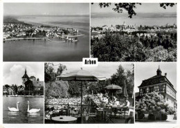 13904896 Arbon__TG Fliegeraufnahmen Gartenwirtschaft Hotel Schwaene Am Bodensee - Andere & Zonder Classificatie