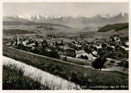 13872366 Grosshoechstetten BE Fliegeraufnahme Mit Alpenpanorama  - Altri & Non Classificati