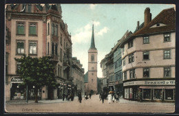 AK Erfurt, Marktstrasse Mit Blick Zur Kirche  - Erfurt