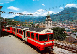 13864096 Lugano Lago Di Lugano TI Neuer Gelenkzug Der Lugano Ponte Tresa Bahn  - Autres & Non Classés