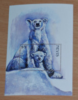 NEVIS 1998, Polar Bears, Animals, Fauna, Mi #B141, Souvenir Sheet, MNH** - Osos