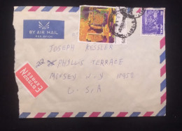 C) 1970 ISRAEL, AIR MAIL COVER SENT TO THE UNITED STATES, DOUBLE STAMPED XF - Altri & Non Classificati