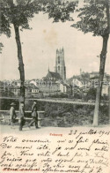 13828496 Fribourg FR Panorama Mit Kirche Fribourg FR - Andere & Zonder Classificatie