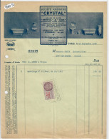 PARIS XVIII EME- 1935- AVOIR- SA CRYSTAL- SALLES DE BAINS- BELLE EN-TETE - 1900 – 1949