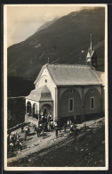 AK Andermatt, Menschenmenge Zum Gottesdienst An Der Kirche  - Andermatt