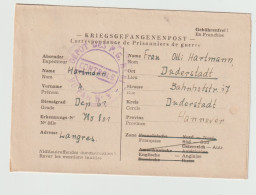 German Prisoner Of War Letter From France, P.G. Depot 61 Located Langres (Haute Marne) Signed  24.10.1947. With Archive - Militares