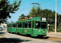 13801086 Basel BS Basler Verkehrsbetriebe Motorwagen Be 4/4 486 Und Anhaenger B4 - Other & Unclassified