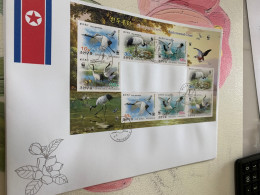 Korea Stamp WWF FDC Cranes Birds Imperf Special - FDC