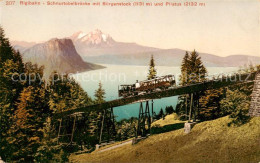 13800536 Rigibahn SZ Zahnradbahn Schnurtobelbruecke Mit Buergenstock Und Pilatus - Otros & Sin Clasificación