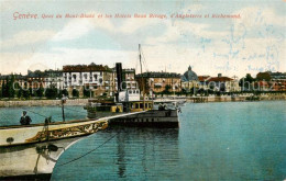 13797656 Geneve GE Quai Du Mont Blanc Et Les Hotels Beau Rivage D’Angleterre Et  - Altri & Non Classificati