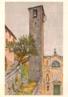 13795746 Gandria Lago Di Lugano Campanile Fritz Meijer Pittore Kuenstlerkarte Ga - Other & Unclassified