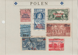 Different Overprinted/surcharged Early Polish Used Stamps. Postal Weight 0,04 Kg. Please Read Sales Conditions Under Ima - Used Stamps