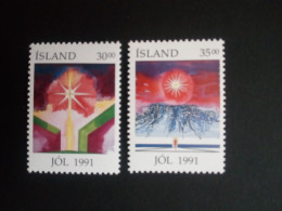 ISLAND MI-NR. 758-759 POSTFRISCH(MINT) WEIHNACHTEN 1991 - Weihnachten