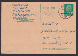 Kiekebusch über Cottbus Brandenburg DDR Postkarte Landpoststempel N. Berlin - Brieven En Documenten