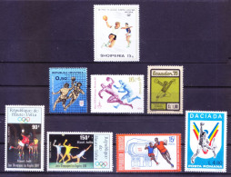 Handball, Sports, 8 All Different MNH Stamps Collection, Lot - Handbal