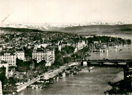 13782326 Zuerich ZH Bellevue Quaibruecke Utoquei Limmat Zuerichsee Glarneralpen  - Autres & Non Classés