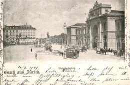 13781836 Zuerich ZH Bahnhofsplatz Strassenbahn Denkmal Zuerich ZH - Autres & Non Classés