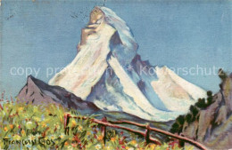 13767096 Zermatt VS Matterhorn Kuensterkarte Zermatt VS - Andere & Zonder Classificatie