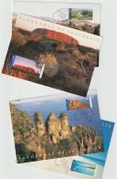 Australia 2001 International Panoramas Includes $20 Uluru - Four Maxi Cards. Postal Weight 0,04 Kg. Please Read Sales Co - Cartas Máxima