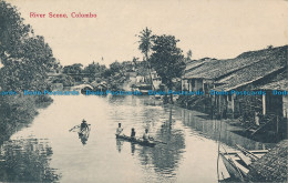 R038860 River Scene. Colombo. M. B. Uduman. B. Hopkins - Welt