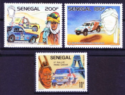 Senegal 987 89 MNH Stamps, Dakar Rally In Paris, Auto Car Racing, Sports - Automobilismo