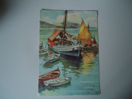 ITALY   POSTCARDS  FISHING BOATS PAINTINGS FOR MORE URCHASES 10% DISCOUNT - Autres & Non Classés