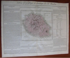 Réunion : Grande Carte En Couleur De 1826  Par Alexandre Baudouin - Landkarten