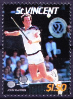 St. Vincent 1987 MNH, John McEnroe, Int. Lawn Tennis Players, Sports - Tennis