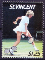 St. Vincent 1987 MNH, Steffi Graf, Int. Lawn Tennis Players, Sports - Tennis