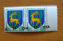 Réunion CFA : Guéret Maury N° 376 En Paire BDF Avec Impression En Biais Et à Cheval - Unused Stamps