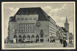 AK Schwenningen A. N., Marktplatz Mit Rathaus  - Other & Unclassified