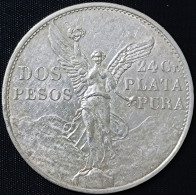 MEXICO 1921 $2 INDEPENDENCE "Winged Victory" Silver Coin, See Imgs., Nice, Rather Scarce - México