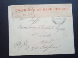 GB, FPO, 20/03/1940, Examined By Base Censor N°332 - Brieven En Documenten