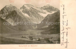13734806 Sertig Doerfli Mit Wasserfall Mittaghorn Plattenhorn Und Hochducan Sert - Other & Unclassified