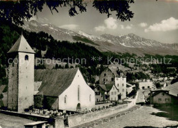 13734366 Churwalden Kirche Und Kloster Mit Parpaner Rothorn Churwalden - Otros & Sin Clasificación