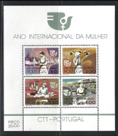 Portugal 1975 "Woman International Day" Condition MNH Mundifil #1271-1274 (minisheet+stamps) - Nuovi