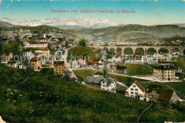 13729286 Herisau AR Panorama Mit Glattal Viadukt Und Saentis Herisau AR - Altri & Non Classificati