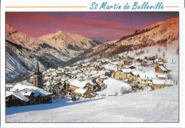 SAINT MARTIN DE BELLEVILLE SAVOIE - VUE DU VILLAGE EN HIVER, RARE VUE DES EDITIONS REVALP ALBERTVILLE, A VOIR - Altri & Non Classificati