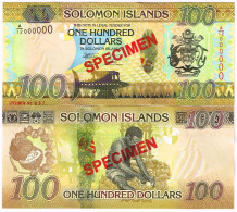 Solomon Islands 100 Dollars Banknote SPECIMEN A/12 P-36S 2023 UNC - Autres - Océanie