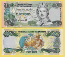 BAHAMAS :  1/2 Dollar //  FIFTY Cents  Series 2001 Letter A  UNC - Bahamas