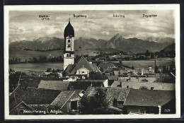 AK Nesselwang I. Allgäu, Teilansicht Mit Klammspitze, Tegelberg Und Zugspitze  - Zugspitze