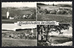 AK Stiefenhofen Im Allgäu, Ortsansicht Und Feldweg  - Other & Unclassified