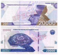 Uzbekistan 20000 Som SPECIMEN P-90 AA0000000 Rare UNC Qoʻyqirilgan Qalʼa - Uzbekistán