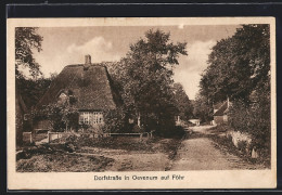 AK Oevenum /Föhr, Blick Entlang Der Dorftstrasse  - Föhr