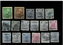 AUSTRIA ,Uffici Postali Nel Levante ,17 Pezzi Usati ,qualita Ottima - Used Stamps